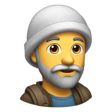 guy with bonnet and beard sticker