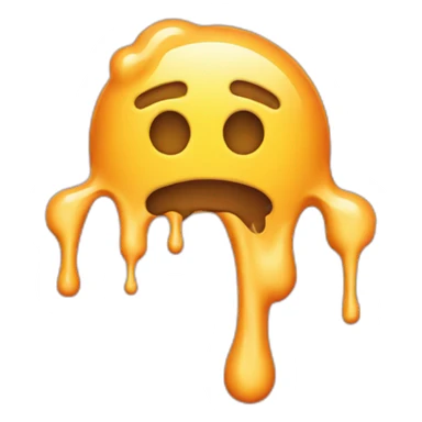 melting emoji vaporized sticker