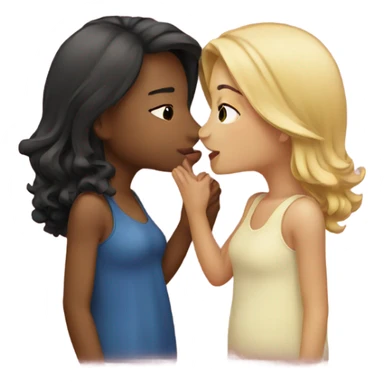 2 girls kissing sticker