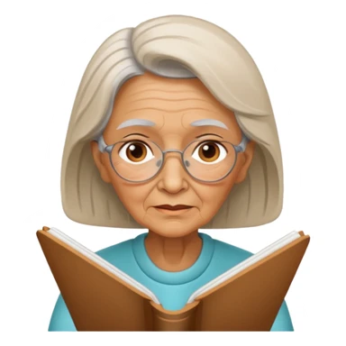 An elderly woman sketching. art board sticker