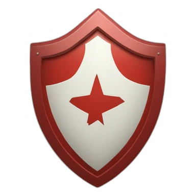 red shield with wite star sticker