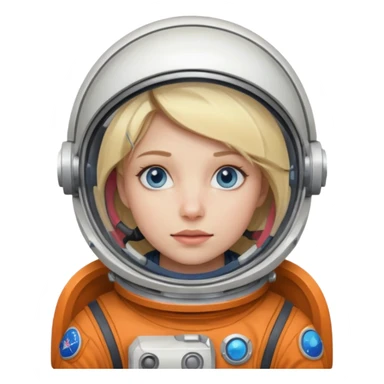 astronaut woman with broken helmet sticker