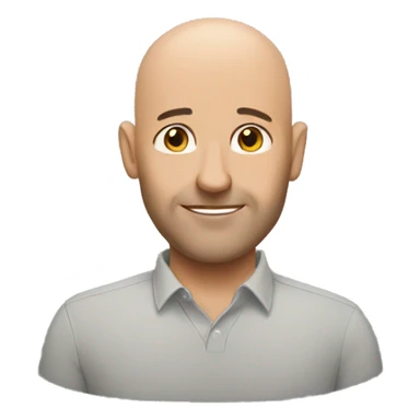 bald husband sticker