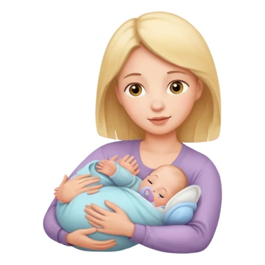 newborn baby with mother sticker