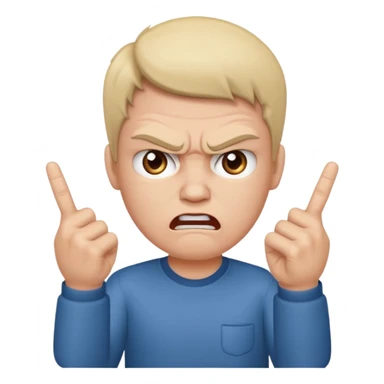 Una cara enojada y nerviosa con estas 2 manos 🖕🏻🖕🏻 sticker