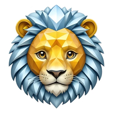 Lion made of diamond sticker