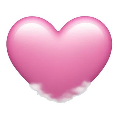 Pink heart with clouds around  sticker
