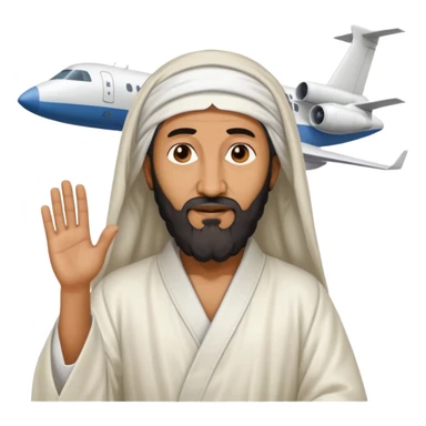 Osama bin Ladin standing on top of a plane sticker