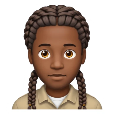 Hazme un emoji de un hombre negro con trenzas sticker