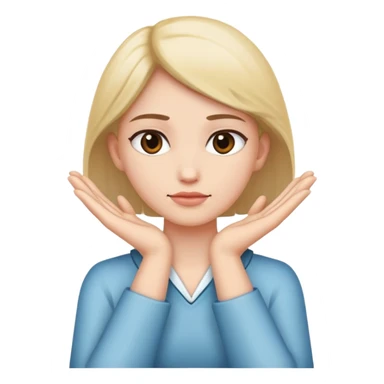 Hands crossed over neck sticker