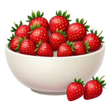 A bowl of strawberries  sticker