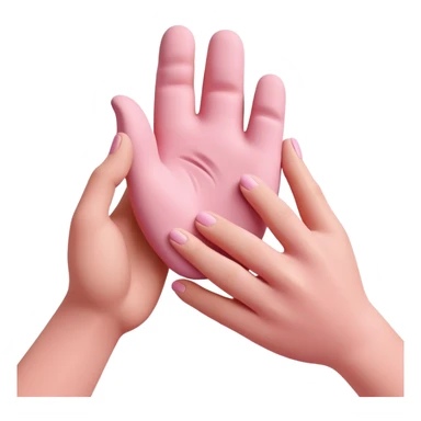 hand morphing and transforming pink clay into a new shape, showing the clay changing form sticker