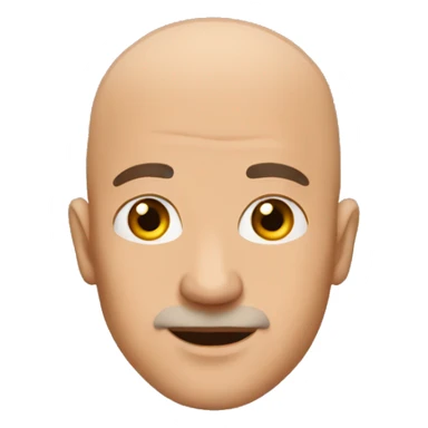 bald man with earrings sticker