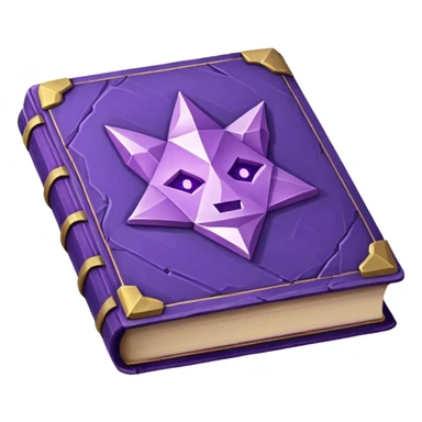 fantasy magic purple book low poly sticker