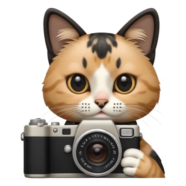 Cat taking a photo sticker
