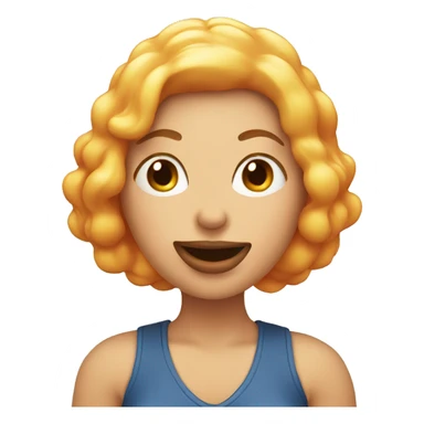 Woman eat peach sticker