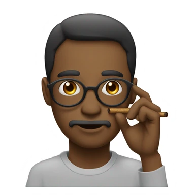 Pesrsona fumando un cigarro con ojeras  sticker