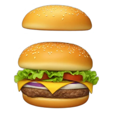 À mix of a burger and Saturn sticker