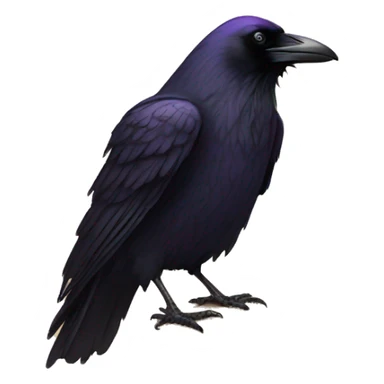 Raven on a book sticker