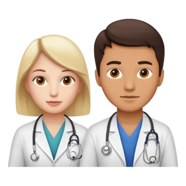 doctor and programmer emojis side by side sticker