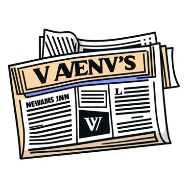 Vavinews logo with newspaper and headlines sticker