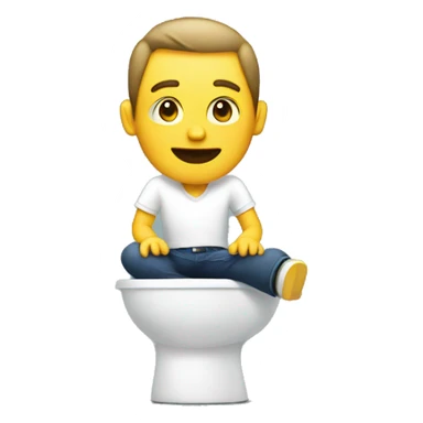 Man on toilet sticker