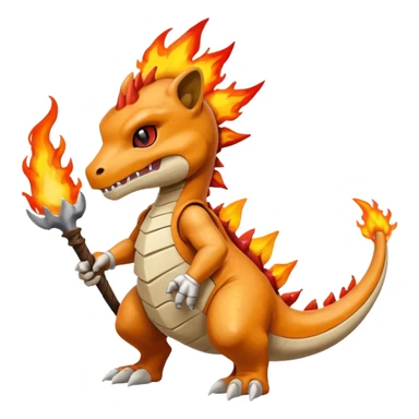 Marowak-Cubone-Charmeleon-fusion (full body) sticker