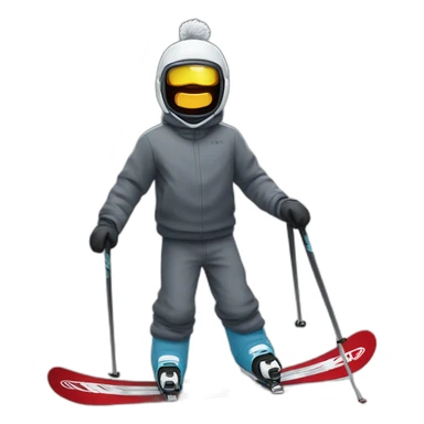 Démon à ski qui vomi sticker
