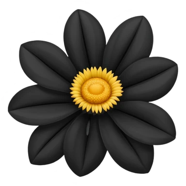 Black flower emoji sticker