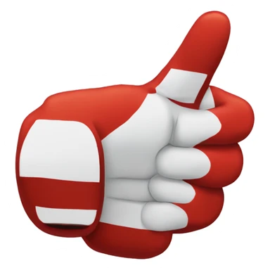 red backhand index finger pointing right sticker