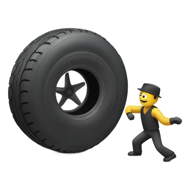 A tire man dancing sticker