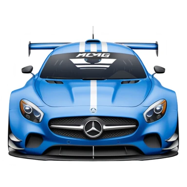 blue mercedes amg gt3 sticker