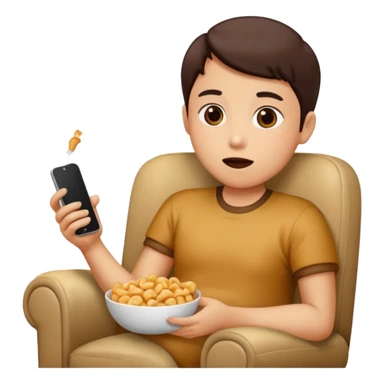eating snacks in front of TV sticker