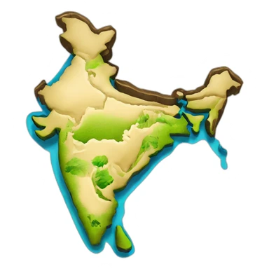 map of south asia sticker
