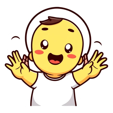 choking face with hands reaching out sticker