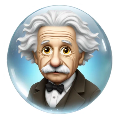 Albert Einstein with crystal ball sticker