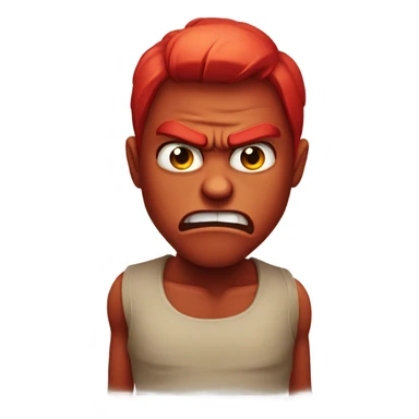 Red skin very angry sticker