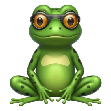 Frog with eye patch sticker