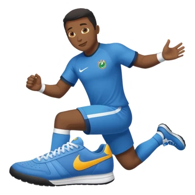 Tubarão com quatro pernas com tênis da Nike azul sticker