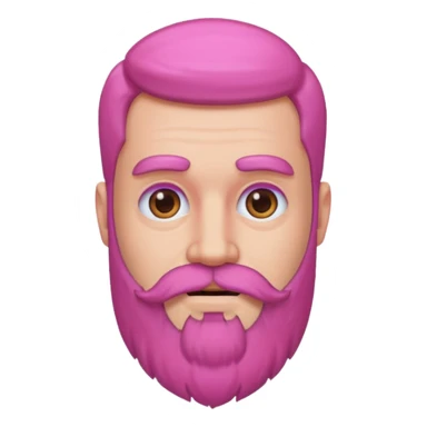 pink bearded man sticker