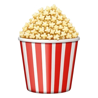 Popcorn in a striped cup and TV  sticker