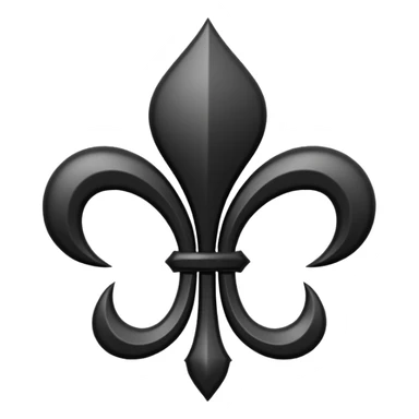 Fleur de lys en noir et blanc  sticker