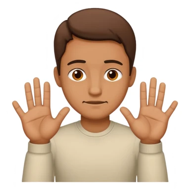 man say no with his hands crosswise sticker