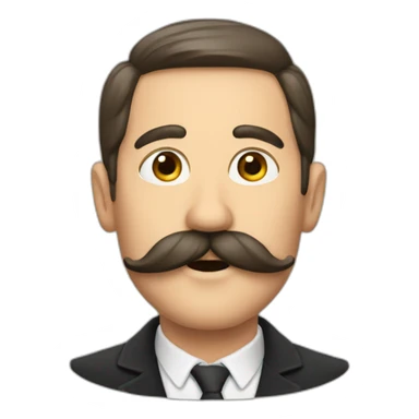 adolph mustache sticker