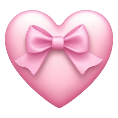 Light pink heart with coquette bow sticker