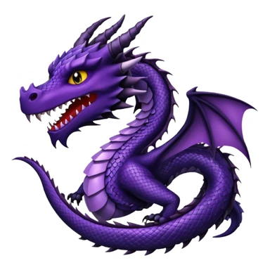 Black and dark purple dragon wearing chains around its neck sticker