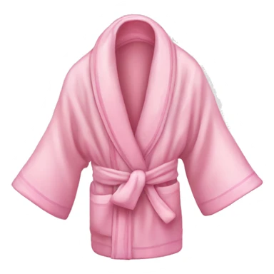 Light pink silk slippers and robe sticker