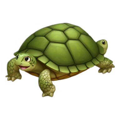 Chat sur un tortue sticker