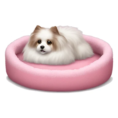 Pink Pet bed fluffy realistic  sticker