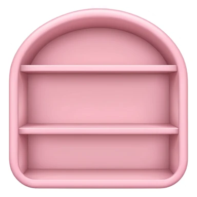 babypink shelf with rounded edges sticker